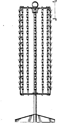 Figure 2. Example of a design for a display stand with clips.
