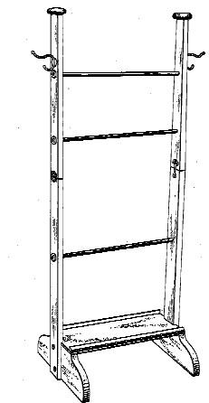 Figure 2. Example of a design for a clothes rack with shelf.   
