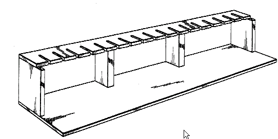 Figure 1. Example of a design for a holding rack with indentations.
