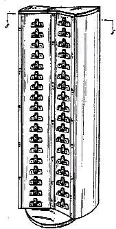 Figure 2.    Example of a design for a display rack with clips.   
