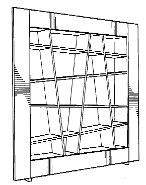 Figure 2. Example of a design for a bookcase with cells.   
