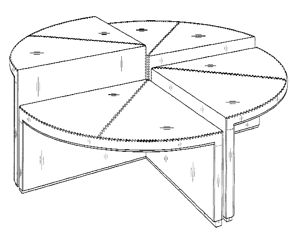 Figure 2. Example of a design for a nesting table.   
