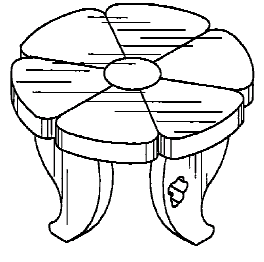 Figure 1. Example of a design for a flower table.
