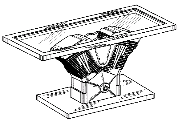 Figure 2. Example of a design for a coffee table with ornamental feet.   
