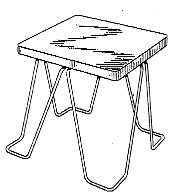 Figure 1. Example of a design for a table with wire support.
