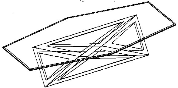 Figure 1. Example of a design for a six-sided table with transparent top.
