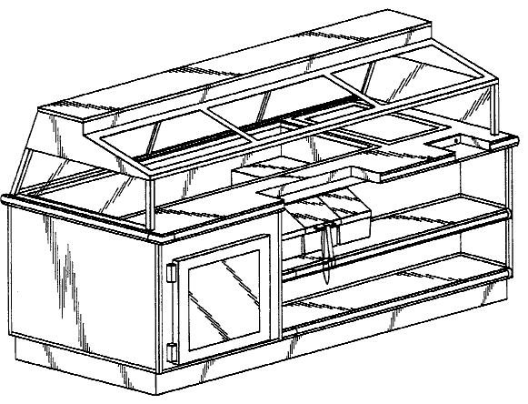 Figure 1. Example of a design for a bar for food with sneeze guard.
