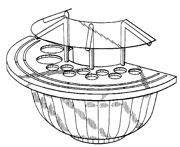 Figure 2. Example of a design for a food service counter with sneeze guard.   
