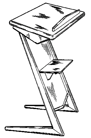 Figure 1. Example of a design for a collapsible lectern.
