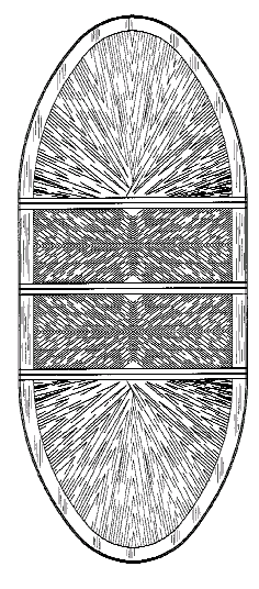 Figure 1. Example of a design for a segmented table top.
