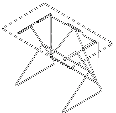 Figure 1. Example of a design for a desk with tubular support.
