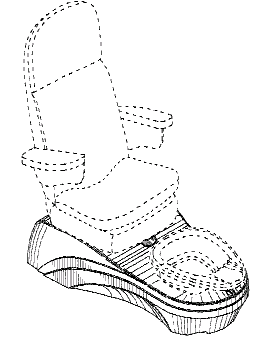 Figure 1. Example of a design for a base for a spa chair.   
