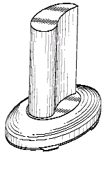 Figure 1.    Example of a design for an oval display base.   
