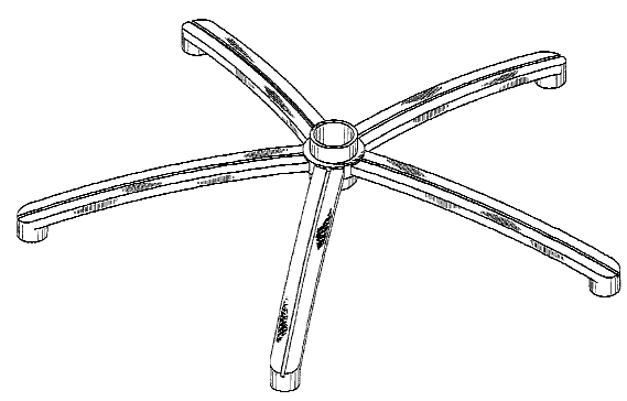 Figure 1. Example of a design for a chair base collar.
