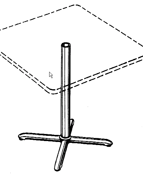 Figure 2.    Example of a design for a table base collar.
