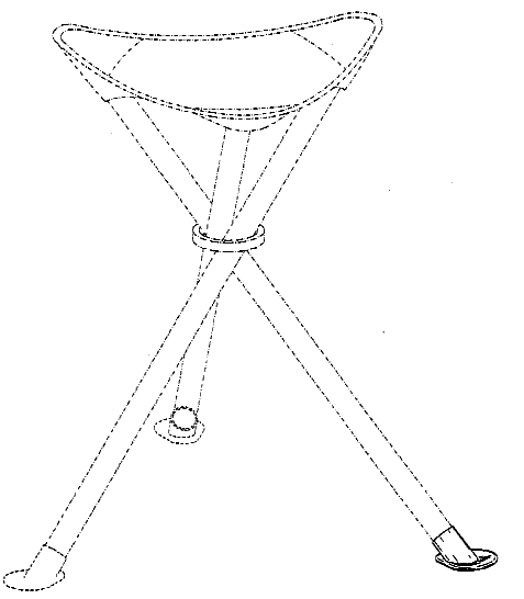 Figure 2. Example of a design for a furniture foot of a portable seat.   
