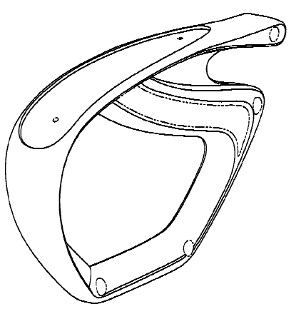 Figure 1. Example of a design for a chair arm with an open area.
