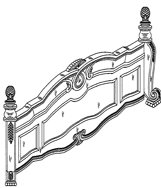 Figure 1. Example of a design for a footboard with repeating panels.
