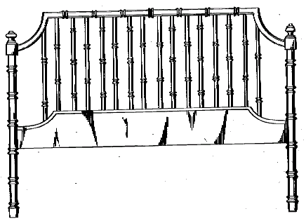 Figure 1. Example of a design for a bed headboard with spindles.   
