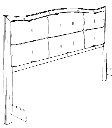 Figure 1. Example of a design for a padded headboard.
