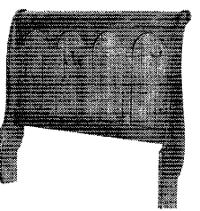 Figure 1. Example of a design for a sleigh-type headboard or footboard.   
