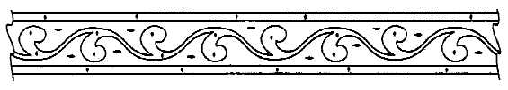 Figure 1. Example of a design for a scrolled furniture ornamentation.
