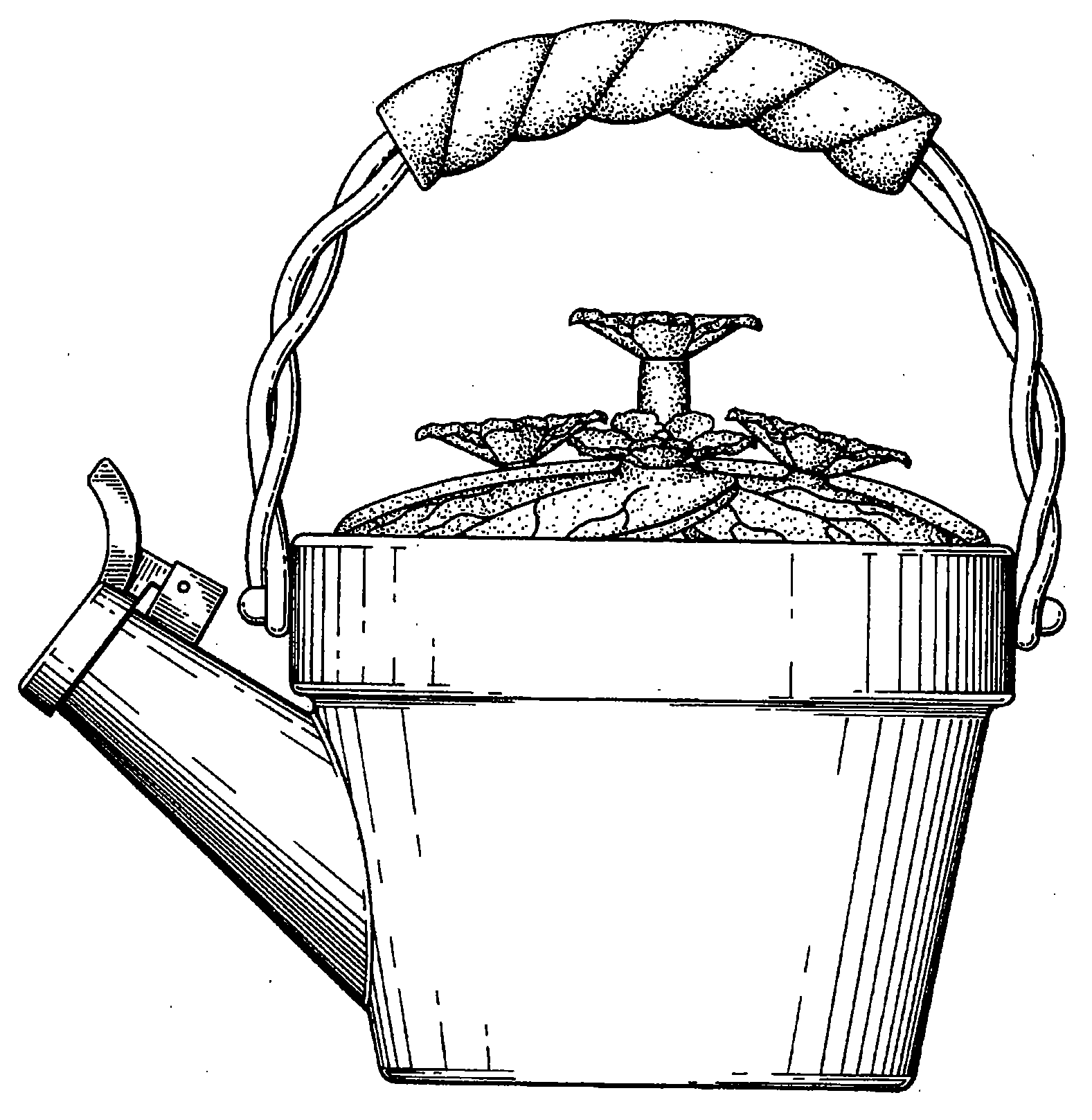 Example of a handheld design for serving a beverage witha simulative appearance.
