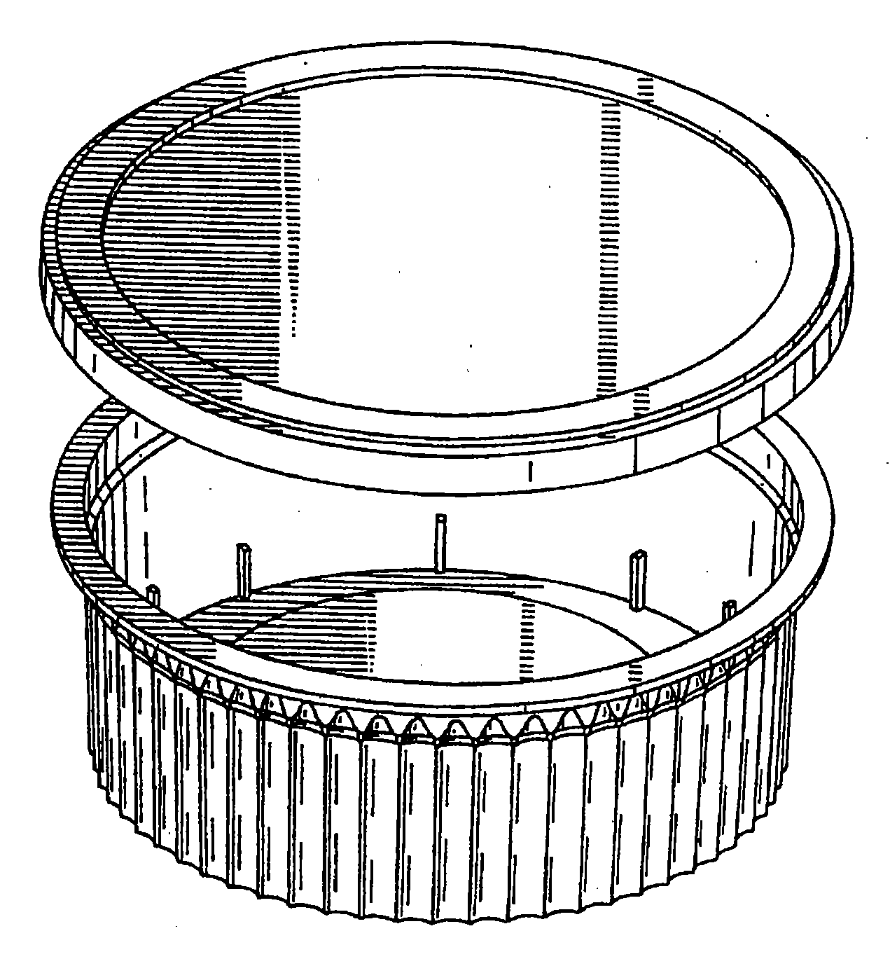 Example of a design for a food server with three or more repeatsabout axis.
