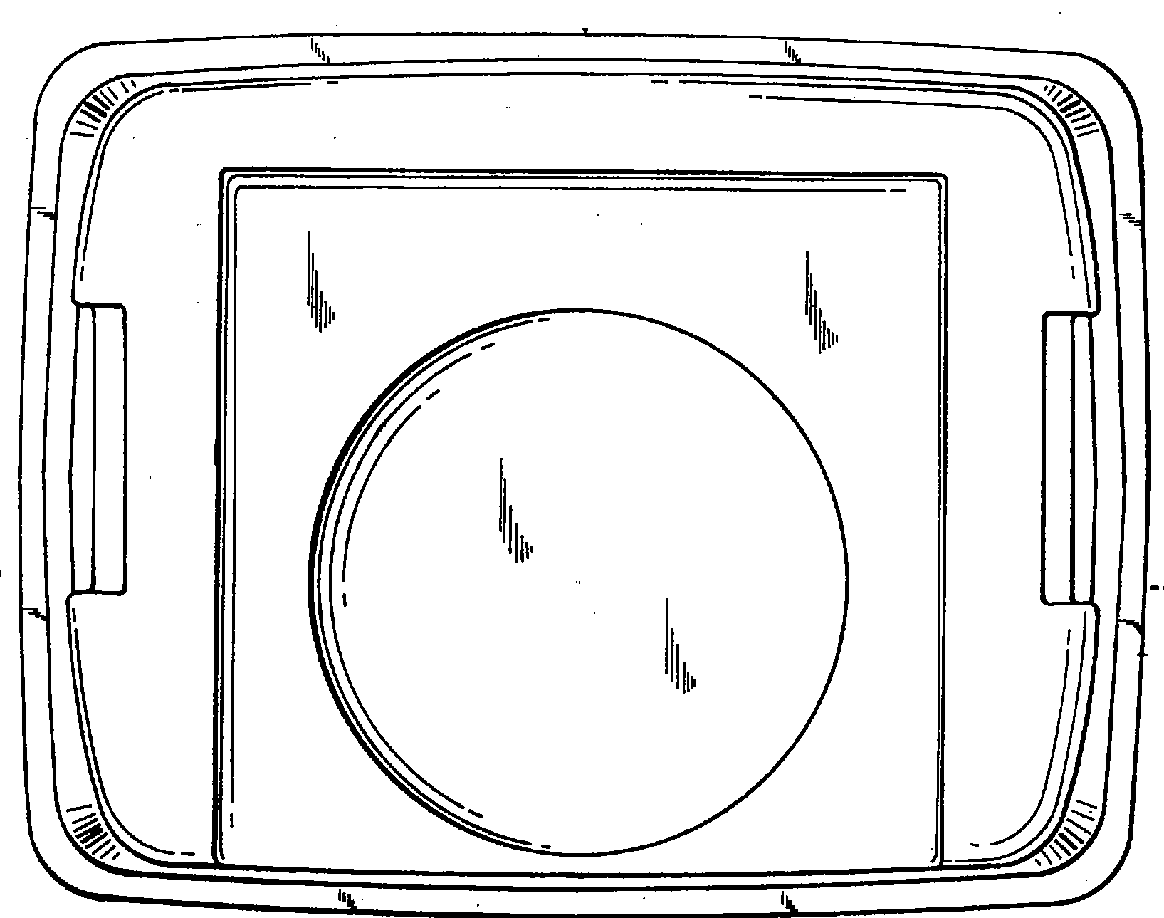 Example of a design for a food server with compartments.
