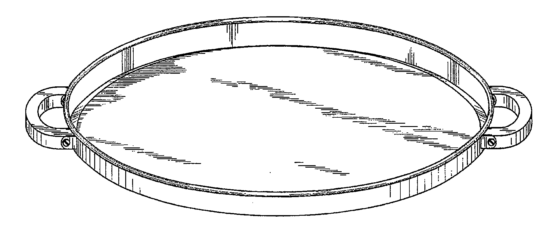 Example of a design for a food server with handles showingplural attachment points.
