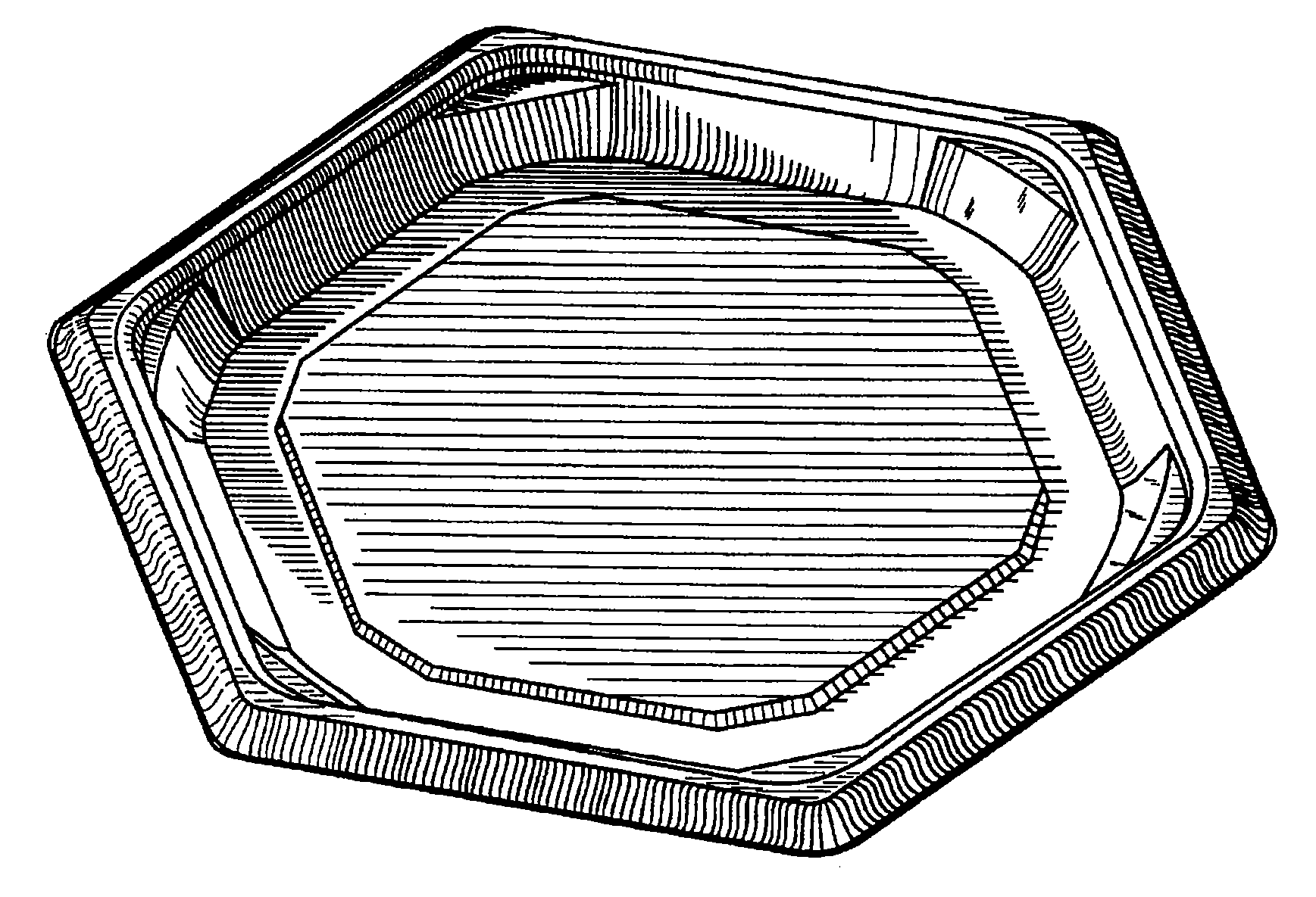 Example of a design for a tray with three or more repeatsabout axis.  
