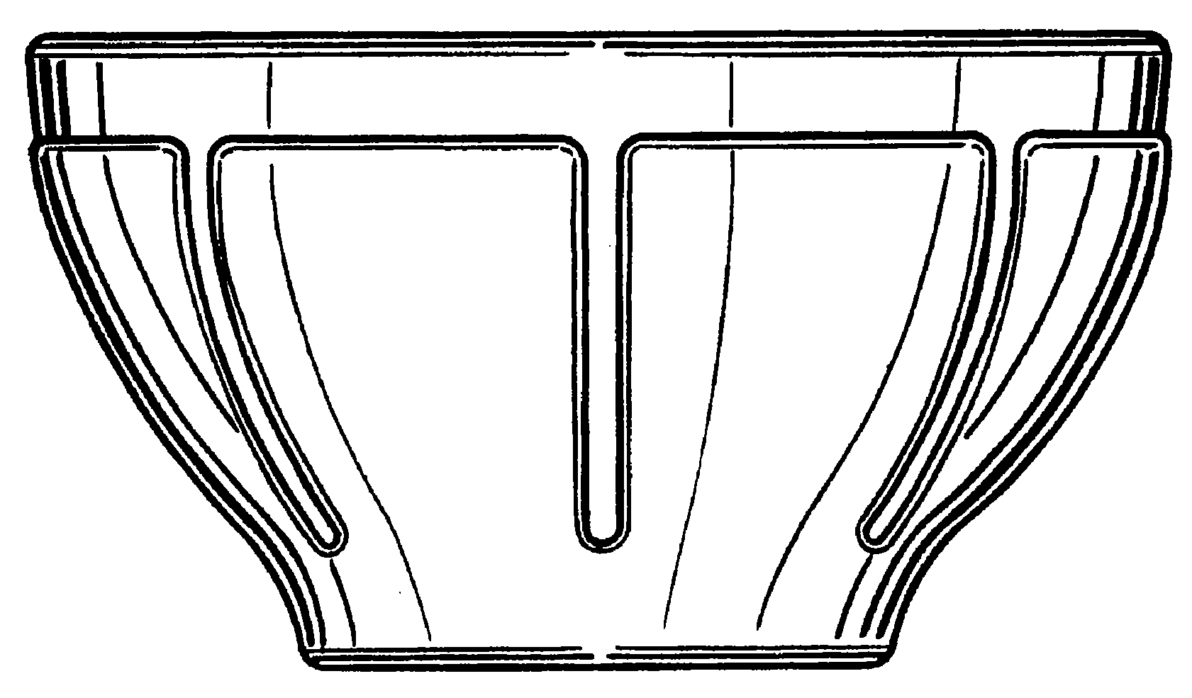 Example of a design for a food server with ornamentationon an exterior surface with three or more repeats about axis.<emphasis    emph = 