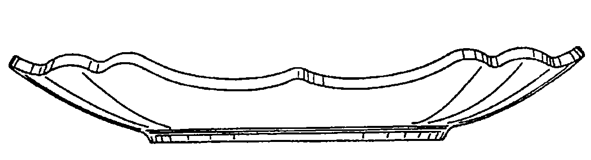 Example of a design for a food server with a fluted peripheryin top plan and three or more repeats about axis.
