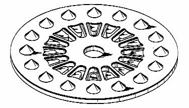 Example of a design for packaging that shows a dail typesequential product discharge.
