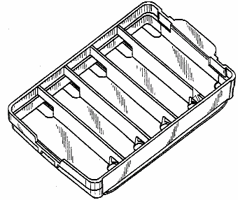 Example of a design for packaging for tray type razor bladedischarge.
