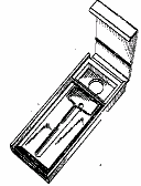 Example of a design for compartmented packaging for razoror shaving accessory.
