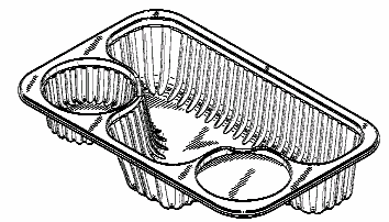 Example of a design for compartmented type packaging thatis food specific.
