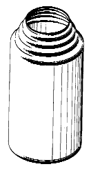 Design for a can with a circular configuration viewed fromthe top. 
