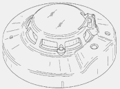 Figure 1. Example of a design for a round smoke, gas, or fire.
