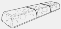 Figure 1. Example of a design for a light bar for an emergency vehicle.
