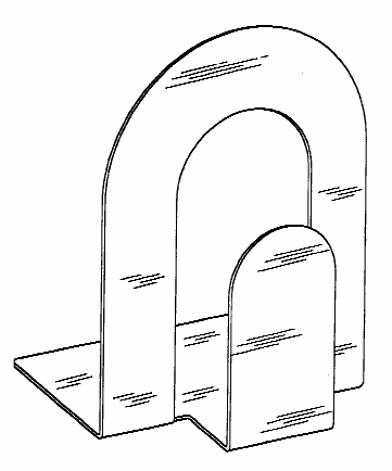 Example of a design for a bookend. 
