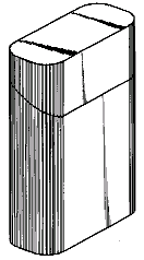 Example of a design for a fully enclosed cigarette case.
