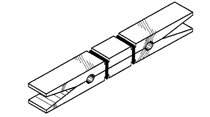 Caption:	 Example of a design for a clothespin. 
