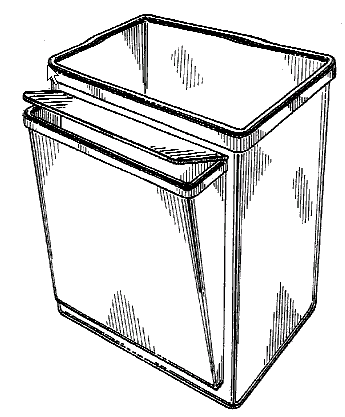 Caption:	 Example of a design for a refuse or trash container.
